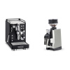 La Pavoni Mini Cellini, black + Eureka Mignon Zero 65 All Purpose, CR white