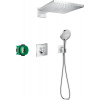 Hansgrohe Raindance E, sprchový systém 300 1jet s termostatom ShowerSelect Square, chrómová, HAN-27952000