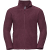 Russell Athletic Mikina 870M na zip, fleecová COT10870M37000-burgundy XS Burgundová