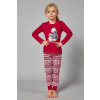 Italian Fashion Vianočné dievčenské pyžamo Italian Fashion Arctica červené, Veľkosť 146-152, Farba červená