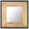 vidaXL Zrkadlo 50x50 cm masívne mangovníkové drevo - Hnedá - 117890-64584
