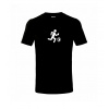 Orientačný beh muž-žena - Tričko detské bavlnené - 134 cm/8 rokov ( Čierna )