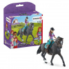 Schleich 42541 Hnedovláska Lisa s pohyblivými kĺbmi na koni (Sch42541)