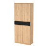 Nábytek PEGAS s.r.o. Botník SIMPLICITY 210, Jackson hickory/Černý mat