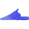 Cliff Croc Clip bezpečnostná krokosvorka konektor 4 mm CAT III 1000 V modrá; FCR79900L