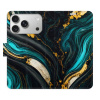 Flip pouzdro iSaprio - Apple iPhone 17 Pro - Dark Paint s kapsičkami na karty (Flipové knížkové pouzdro, obal, kryt iSaprio s přihrádkami na karty a motivem)