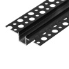 Aluminium profile for LED strips, 2000 x 55 x 13 mm, recessed, black