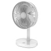 Platinet PRDF0326 stolný ventilátor 19 cm, nočné osvetlenie, akumulátor 3000 mAh, biela-šedá