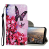 Peňaženkové kožené puzdro na Honor 9X Lite - Red Flower Butterfly