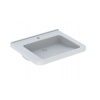 Geberit Selnova Comfort Umývadlo Square, 65x55 cm, bezbariérové, s 1 otvorom na batériu, bez prepadu, biela 500.789.01.7