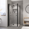 Obdĺžnikový sprchový kút Sanovo Mystery KOMBI BLACK 95x90 - (91-96)x(87-89)x190 cm (MYSBK_9590C)