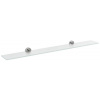 Sapho X-ROUND sklenená polička 800mm, chróm/mliečne sklo XR009-07