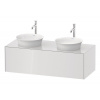 DURAVIT White Tulip závesná skrinka pod dve umývadlá na dosku, 1 zásuvka, 1300 x 550 x 408 mm, biela vysoký lesk, WT4978B8585
