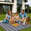 PLÁŽOVÁ PIKNIKOVÁ DEKA 200x200 VODODOLNÁ PODLOŽKA NA PLÁŽ S IZOLÁCIOU VEĽKÁ NA BIVAK