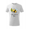 Handel Detské tričko - I bee leaf in you Farba: biela, Veľkosť: 110cm/4r, Strih trička: detský