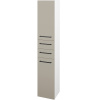Dreja Vysoká skriňa s košom na bielizeň DOS SVD2Z2K 35 - N01 Biela lesk / Úchytka T06 / L04 Béžová vysoký lesk / Levé