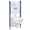Grohe Solido Set predstenovej inštalácie, klozetu Bau Ceramic a dosky softclose, tlačidlo Start, chróm 39419000-GR