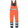 CERVA KNOXFIELD HVPS / Zateplené HI-VIS pracovné zimné nohavice s trakmi - oranžová XXXL