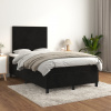 vidaXL Posteľný rám boxspring s matracom čierny 120x200 cm zamat - Čierna - 177347-111515