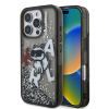 Karl Lagerfeld Liquid Glitter Scattered Choupette zadný kryt pre iPhone 16 Pro Black