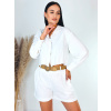 Dámske biele kraťasy s opaskom - UNI