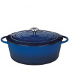 Litinový hrnec oválný Provence 33 cm modrý - Küchenprofi (Litinový Hrnec na pečení Provence oválný 33 cm modrý - Küchenprofi)