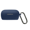kwmobile silikonový obal na nabíjecí pouzdro sluchátek pro Bose QuietComfort Earbuds s ochranným držákem a karabinou, tmavě modrá (kwmobile Cover for Bose QuietComfort Earbuds Case - Silicone Cover fo