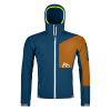 Pánska softshellová bunda Ortovox Berrino Hooded Jacket Petrol Blue M