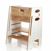 Učiaca veža Kids Helper dvojitý nastaviteľný biely dub DB-340