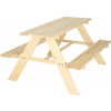 FunPlay Detský záhradný nábytok stôl 2 lavice 92x78x52cm 3829