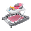 BABY MIX Detské chodítko s hojdačkou a sikónovými kolieskami ružové 54x55x69 ružová