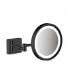 Hansgrohe AddStoris - Kozmetické zrkadlo s LED osvetlením, čierna matná 41790670