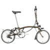 Skladací bicykel Brompton C Line, Black Laquer typ riadidiel S