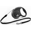 Vodítko FLEXI Black Design M lanko 5m/20kg strieborné