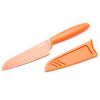 Nôž kuchynský santoku Sandrik Berndorf oceľ čepeľ 13 cm teflónový Collini oranžový
