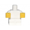 25128pb001 White Body Baby / Toddler with Fixed Arms (Bílé tělo kojence / batolete s pevnými rameny)