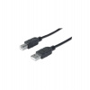 MANHATTAN USB kábel 2.0 Kábel A-B 3 m, čierny (333382)