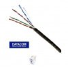DATACOM UTP lanko CAT5E PVC 305m box černý