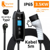 Feyree typ 2 mobilná nabíjačka EV 3.5 KW LCD 16A 1 fáza + taška