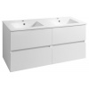 Aqualine PANEDA umývadlová skrinka 119x55x45,2cm, biela PN212