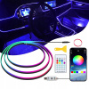 LED osvetlenie RGB interiéru vozidla Autá Kabíny Tuning Sada aplikácií