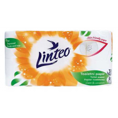 Linteo Care & Comfort toaletný papier 3 vrstvový 15 m 8 kusov