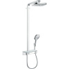 HANSGROHE Raindance Select E Showerpipe nástenný sprchový systém s termostatom ShowerTablet Select 300, horná sprcha 2jet 300 x 160 mm, ručná sprcha 3jet, chróm, 27126000