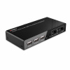 KVM prepínač/switch pre 2 zariadenia, HDMI 4K@60Hz, USB 2.0, USB hub, Audio, čierny