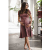 Tehotenské a dojčiace šaty Mommy Chic milk & love ružovo hnedá, veľ. XL