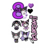 CUKROVÁ TLAČ jedlý obrázok na tortu Cukrová hmota KUROMI SANRIO MELODY SADA #8