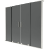 Mexen Velar L Duo, 2-krídlová posuvná vaňová zástena 180 x 150 cm, 8mm šedé sklo, brúsená oceľ, 896-180-003-42-97