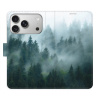 Flip pouzdro iSaprio - Apple iPhone 17 Pro - Dark Forest s kapsičkami na karty (Flipové knížkové pouzdro, obal, kryt iSaprio s přihrádkami na karty a motivem)