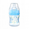 BabyOno Antikoliková lahvička se širokým hrdlem modrá 120ml