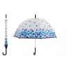 Dáždnik priehľadný s motýlikmi plast/kov 80cm v sáčku 225